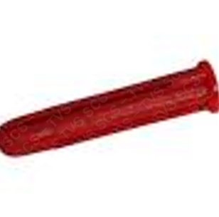 6mm red HDPE plastic wall plug 67-600