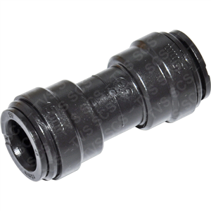 JG Black Acetal Equal Straight Connector